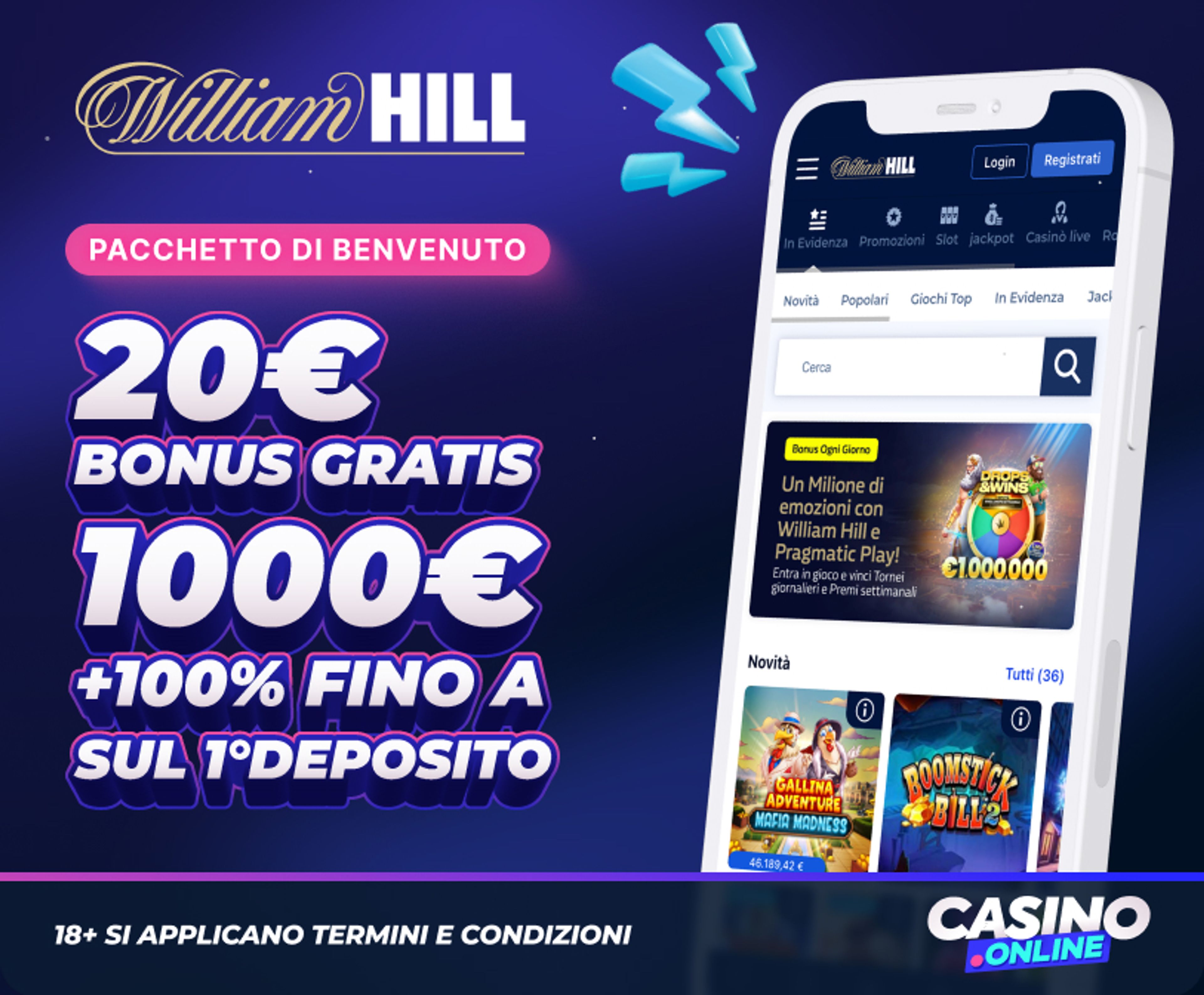 William Hill Casino Bonus Benvenuto